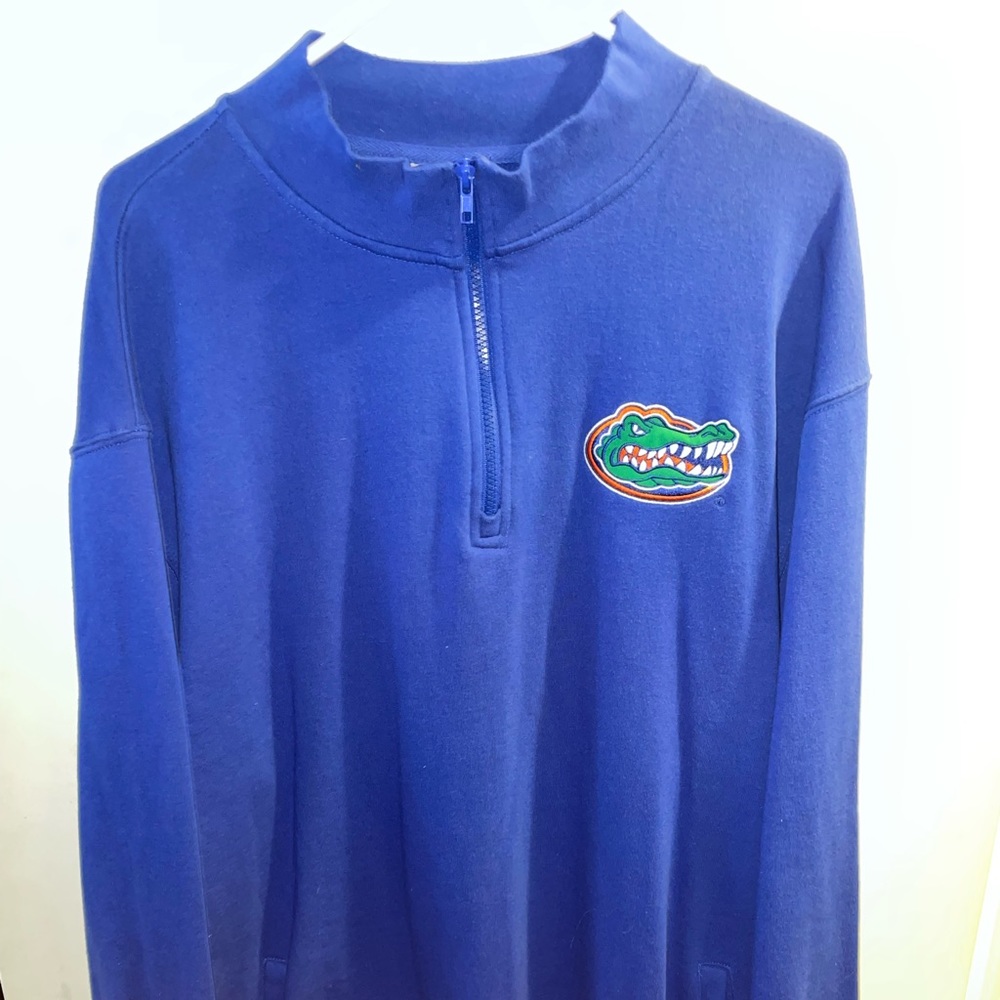 Florida gators blue pull over sweatshirt with zipper